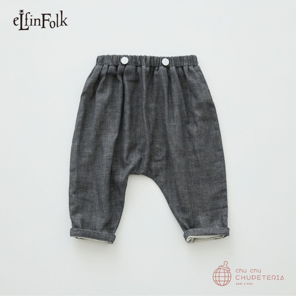 【eLfinFolk】Double Gauze Baby Pants - black (26SS) _1 _ chu chu CHUPETERIA