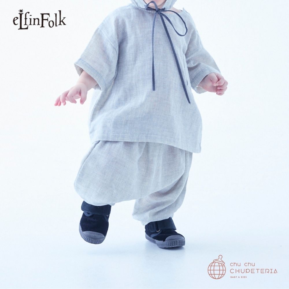 【eLfinFolk】Double Gauze Baby Pants - light gray (26SS) _2 _ chu chu CHUPETERIA