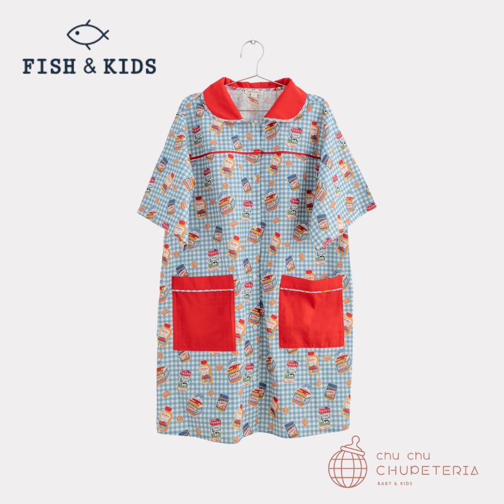 FISH & KIDS】FISH & KIDS BEACH BAG - ECRU AND RED(26SS) - chu chu