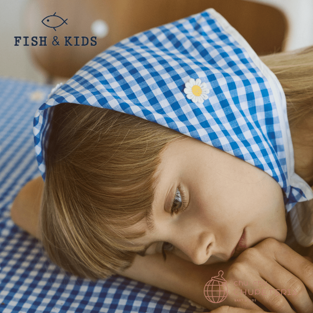 【FISH & KIDS】DAISY FLOWER NAPKIN - BLUE(26SS) _2 _ chu chu CHUPETERIA