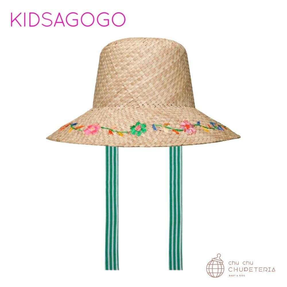 【KIDSAGOGO】Embroidered Straw Hat _2 _ chu chu CHUPETERIA