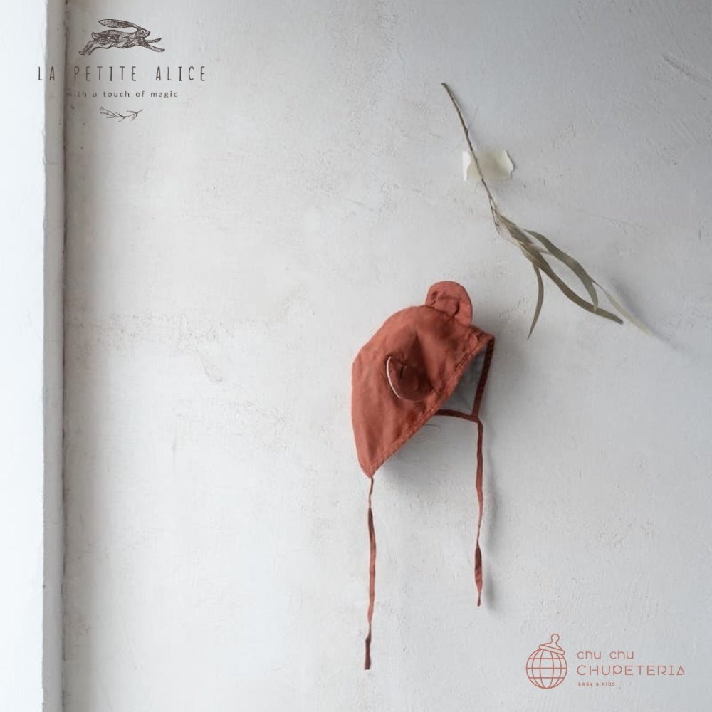 【LA PETITE ALICE】Linen Bear Bonnet _1 _ chu chu CHUPETERIA