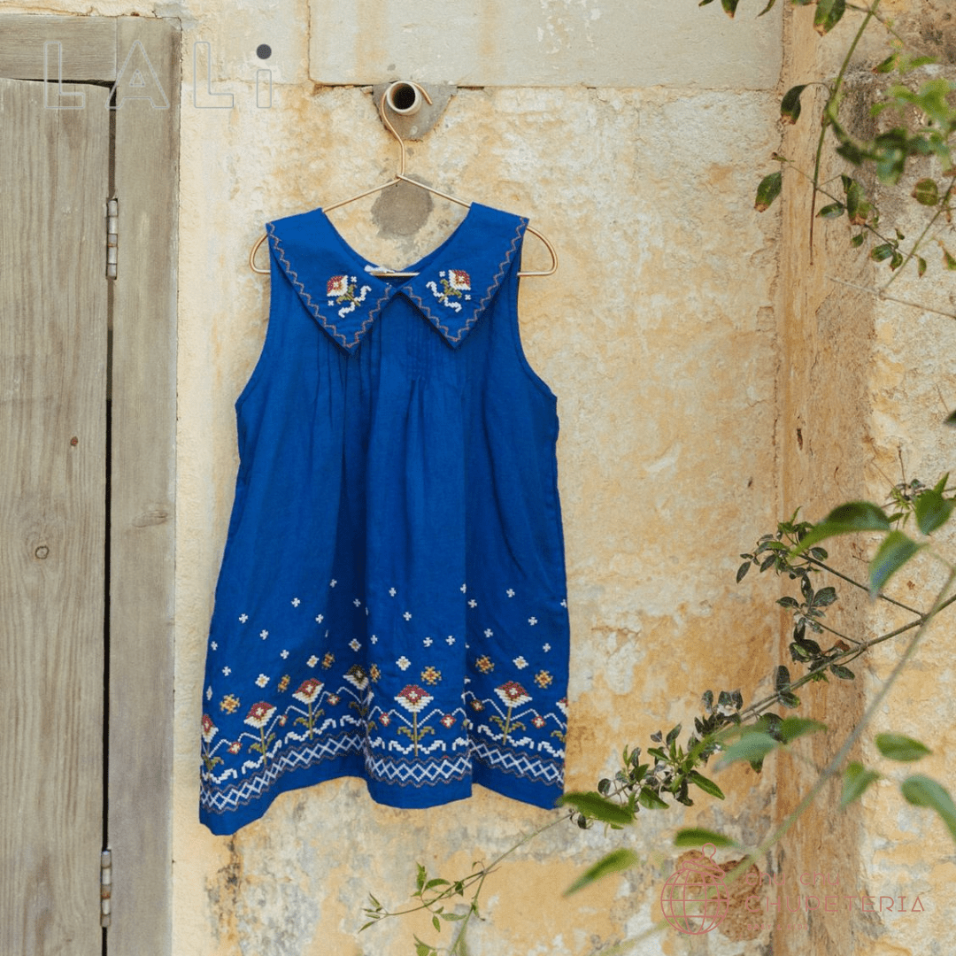 【Lali Kids】Sofia Shift Dress in Agean Blue _2 _ chu chu CHUPETERIA