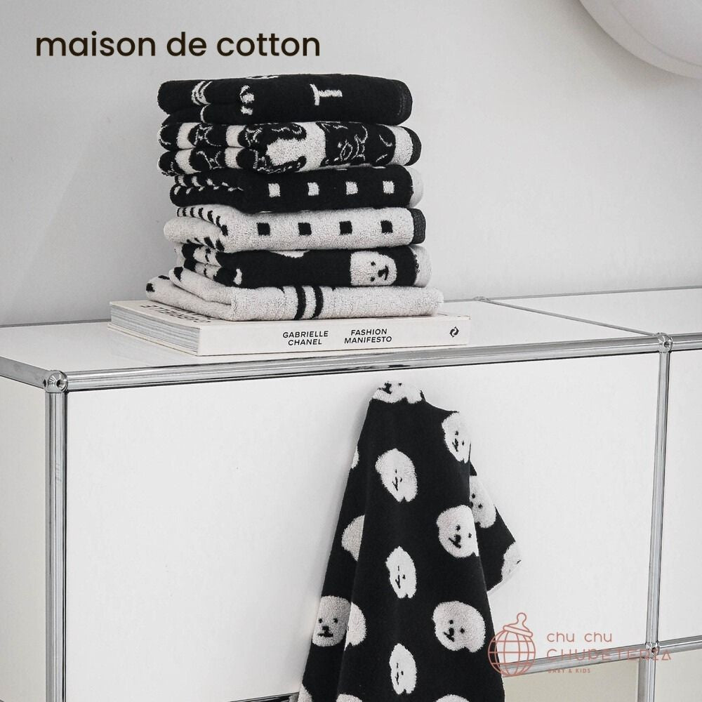 【maison de cotton】[FACE] Blacky blackbear towel _5 _ chu chu CHUPETERIA