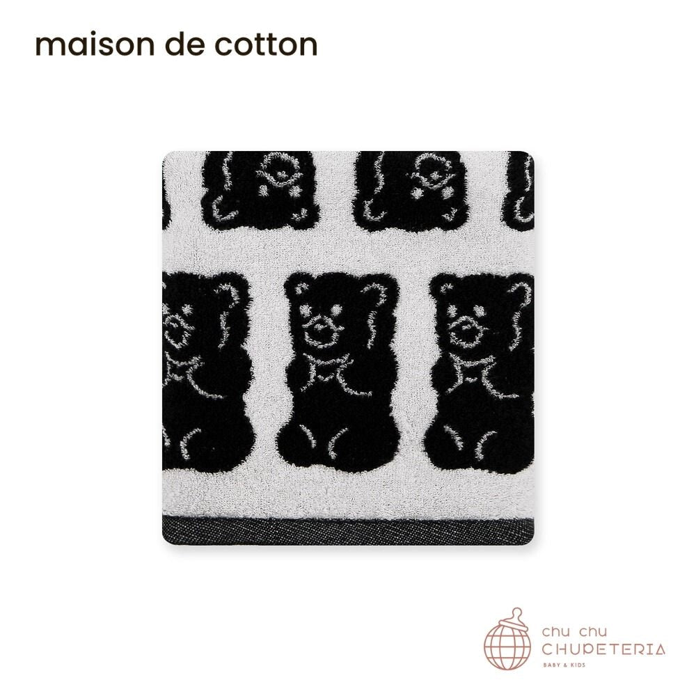 【maison de cotton】[FACE] Blacky blackbear towel _1 _ chu chu CHUPETERIA