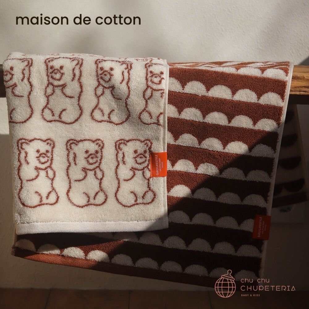 【maison de cotton】[FACE] Browny half moon towel _2 _ chu chu CHUPETERIA