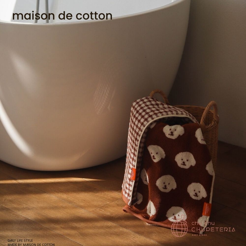 【maison de cotton】[HAND / FACE] Browny bichon towel _2 _ chu chu CHUPETERIA