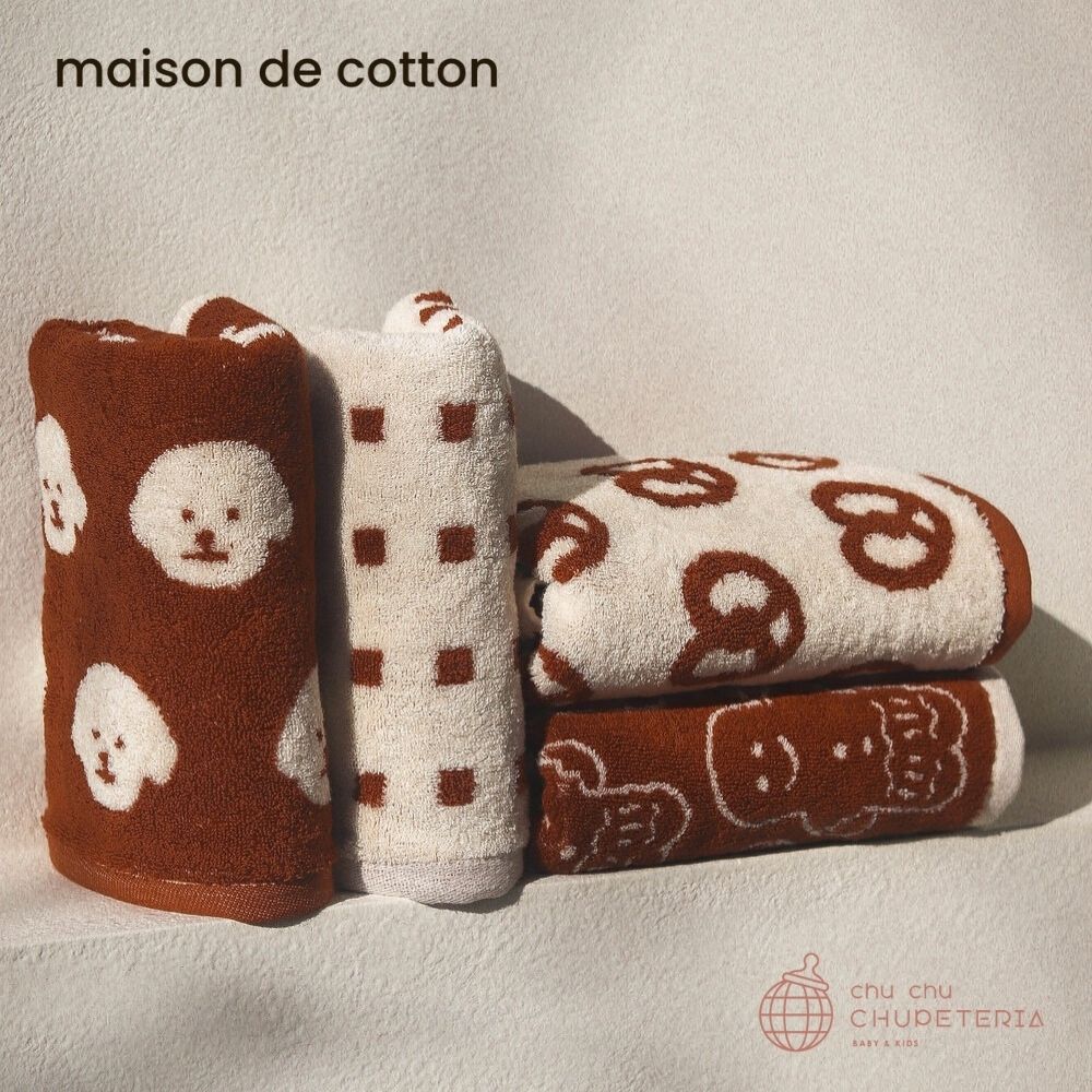 【maison de cotton】[HAND / FACE] Browny pretzel towel _3 _ chu chu CHUPETERIA