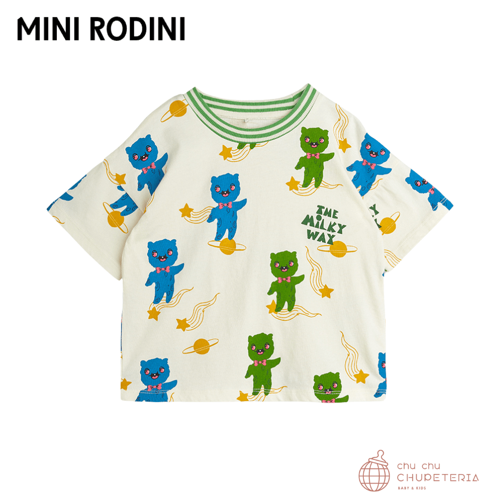 【MINI RODINI 】 Aliens aop ss tee - Off white (26SS) _1 _ chu chu CHUPETERIA