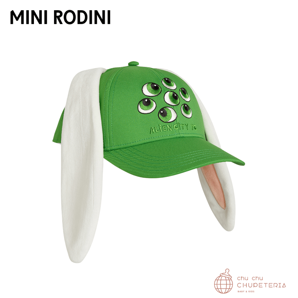 【MINI RODINI 】Aliens unlimited rabbit ear cap - Green (26SS) _1 _ chu chu CHUPETERIA