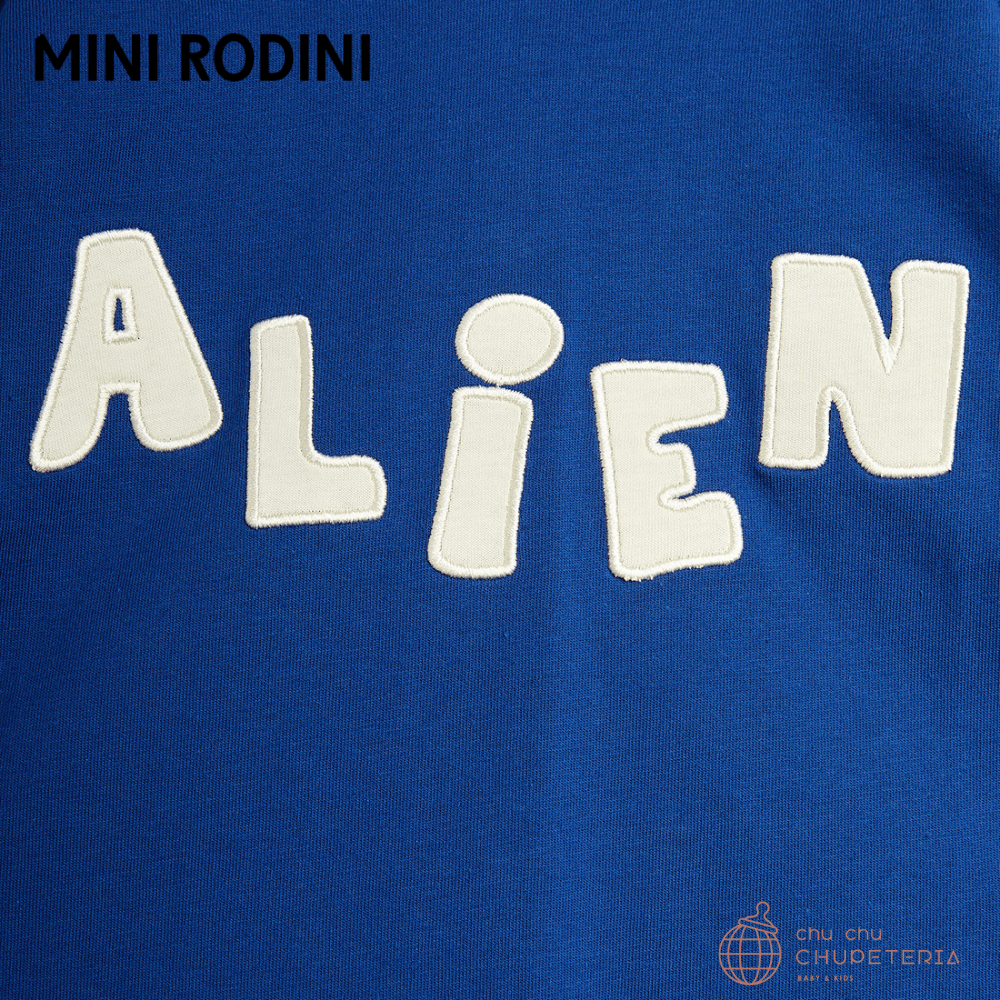 【MINI RODINI 】 [Drop 2] Alien application ss tee - Blue (26SS) _2 _ chu chu CHUPETERIA