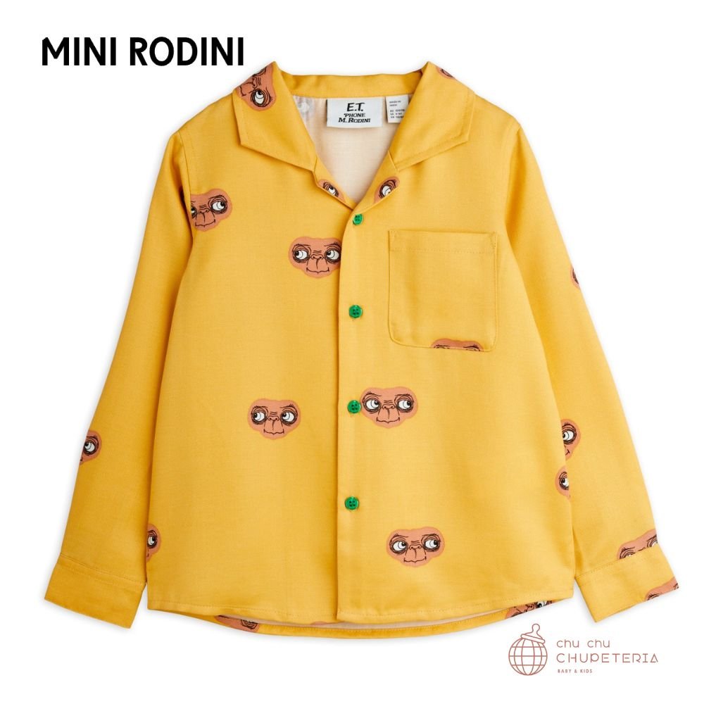 【MINI RODINI 】E.T aop woven ls shirt (26SS) _1 _ chu chu CHUPETERIA