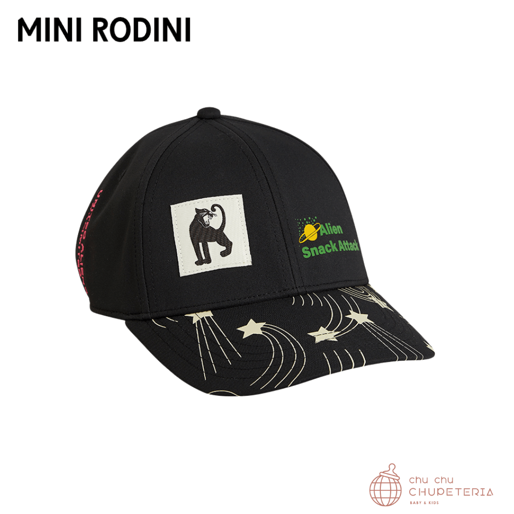 【MINI RODINI】 Snack attack emb cap - Black (26SS) _1 _ chu chu CHUPETERIA