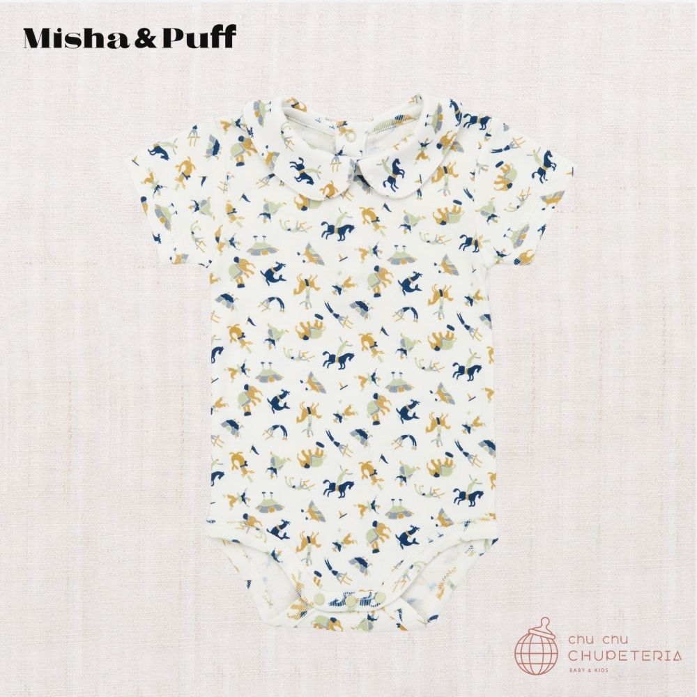 【Misha & Puff】BABY PETIT COLLAR ONESIE - MARZIPAN (26SS) _1 _ chu chu CHUPETERIA