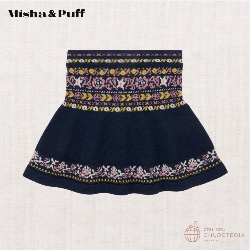 【Misha & Puff】Fiona Skirt - Ink Eyelet Ribbon (25WI Drop1) _1 _ chu chu CHUPETERIA