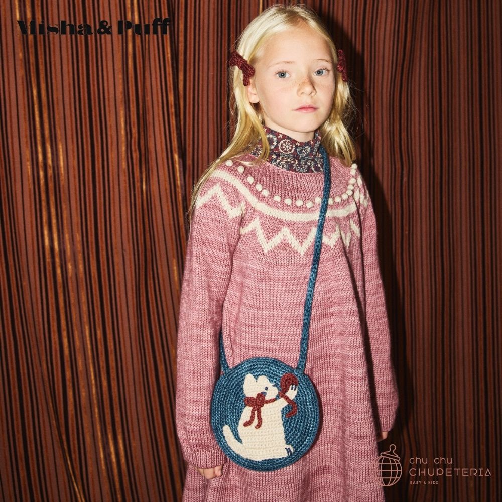 【Misha & Puff】Meadow Yarn Cat Circle Bag - Blue Smoke (25WI Drop2) _2 _ chu chu CHUPETERIA
