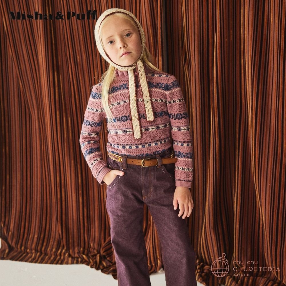 【Misha & Puff】Pamela Sweater - Antique Rose Eyelet Ribbon (25WI Drop1) _2 _ chu chu CHUPETERIA