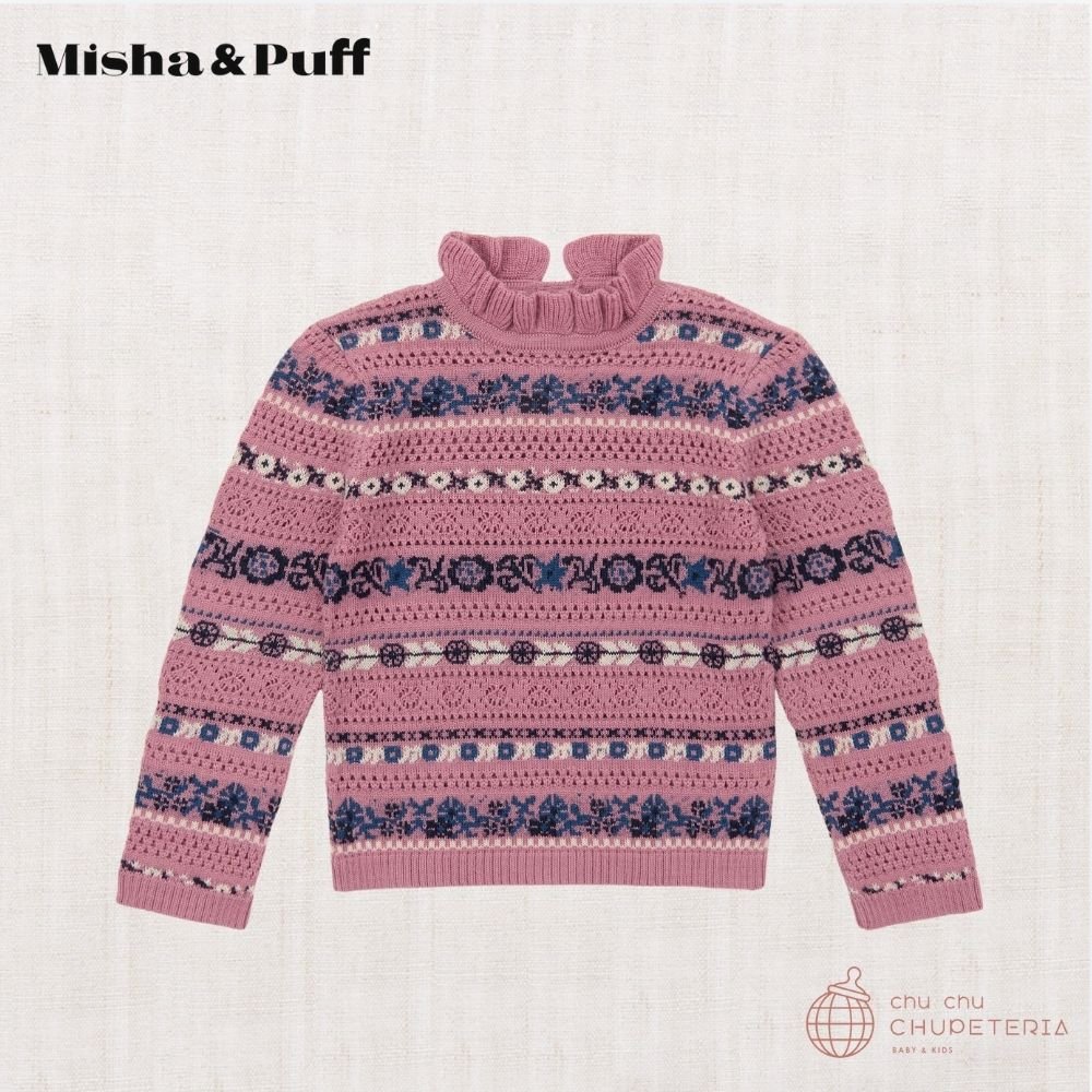 【Misha & Puff】Pamela Sweater - Antique Rose Eyelet Ribbon (25WI Drop1) _1 _ chu chu CHUPETERIA