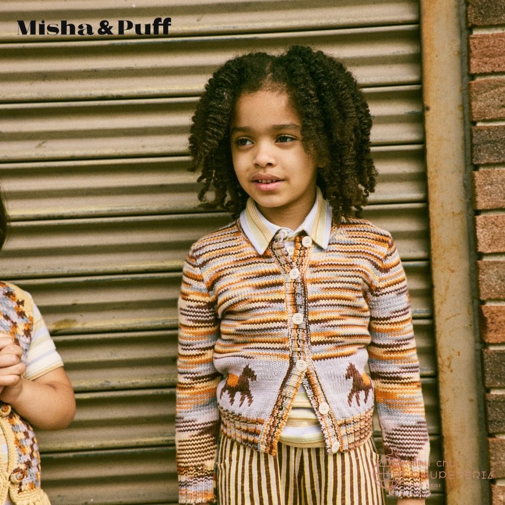 Misha & Puff】SHORT SLEEVE POLO - MIST AVENUE STRIPE (26SS) - chu