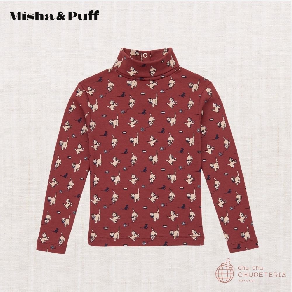 【Misha & Puff】Turtleneck - Madder Root Cat & Mouse (25WI Drop1) _1 _ chu chu CHUPETERIA