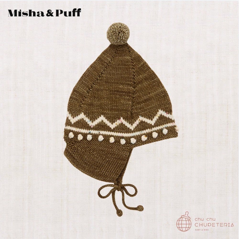 【Misha & Puff】Zig Zag Pointy Peak Hat - Nutshell (25WI Drop2) _1 _ chu chu CHUPETERIA