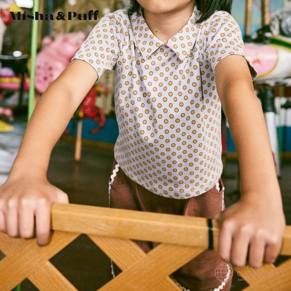 Misha&Puff】RICKRACK CAMP SHORT - COLA (26SS) - chu chu CHUPETERIA