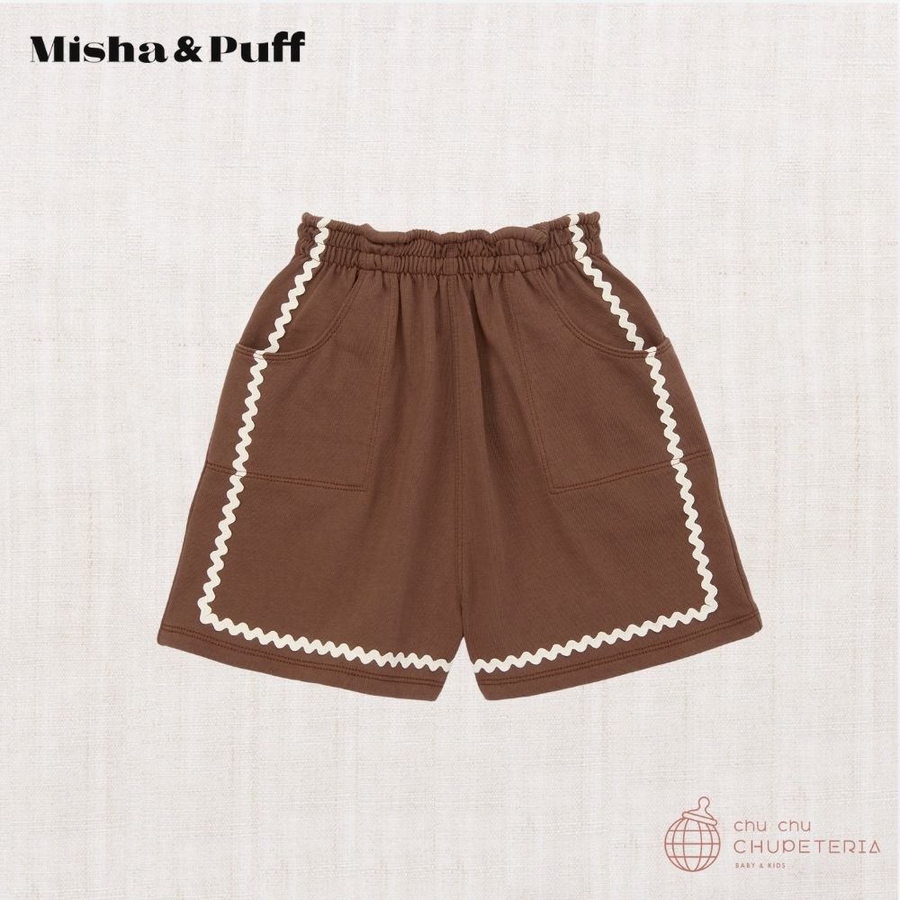【Misha&Puff】RICKRACK CAMP SHORT - COLA (26SS) _1 _ chu chu CHUPETERIA