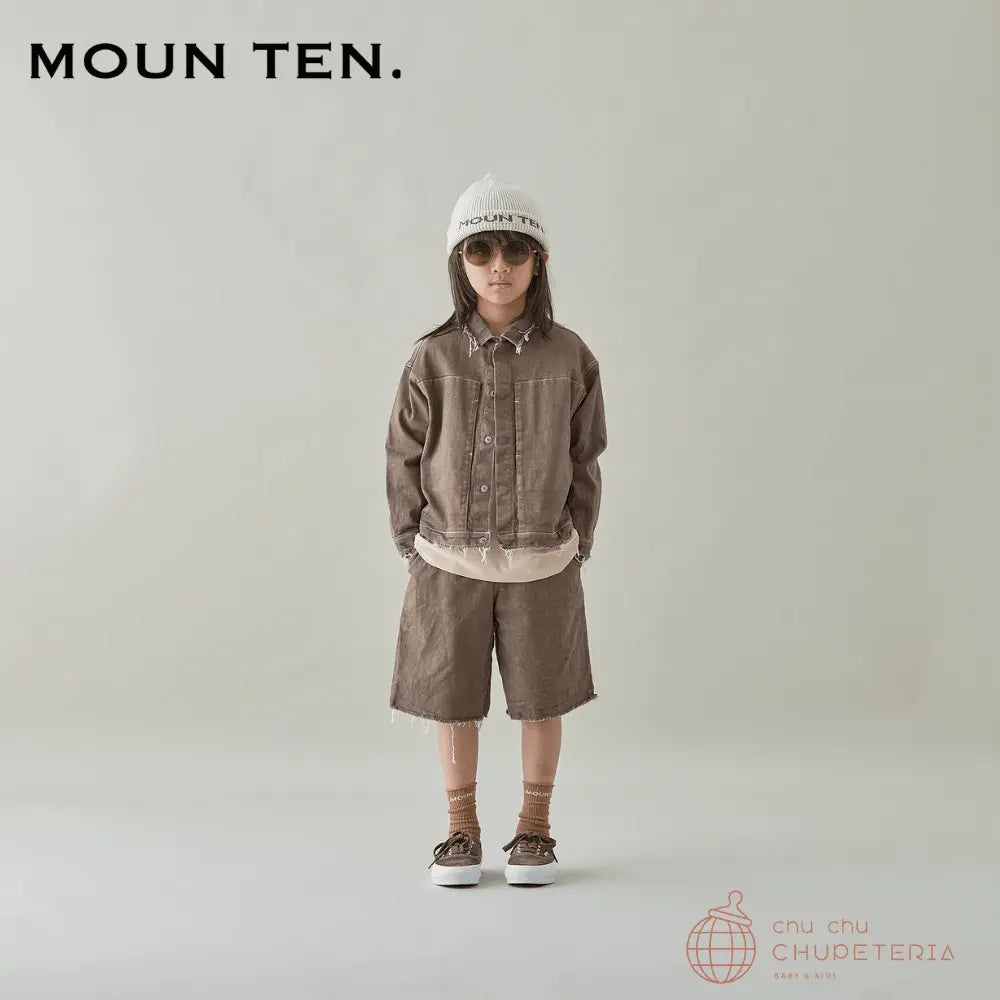 【MOUN TEN.】[Drop 1] cutoff midi jeans (organic cotton) - brown(26SS) _2 _ chu chu CHUPETERIA
