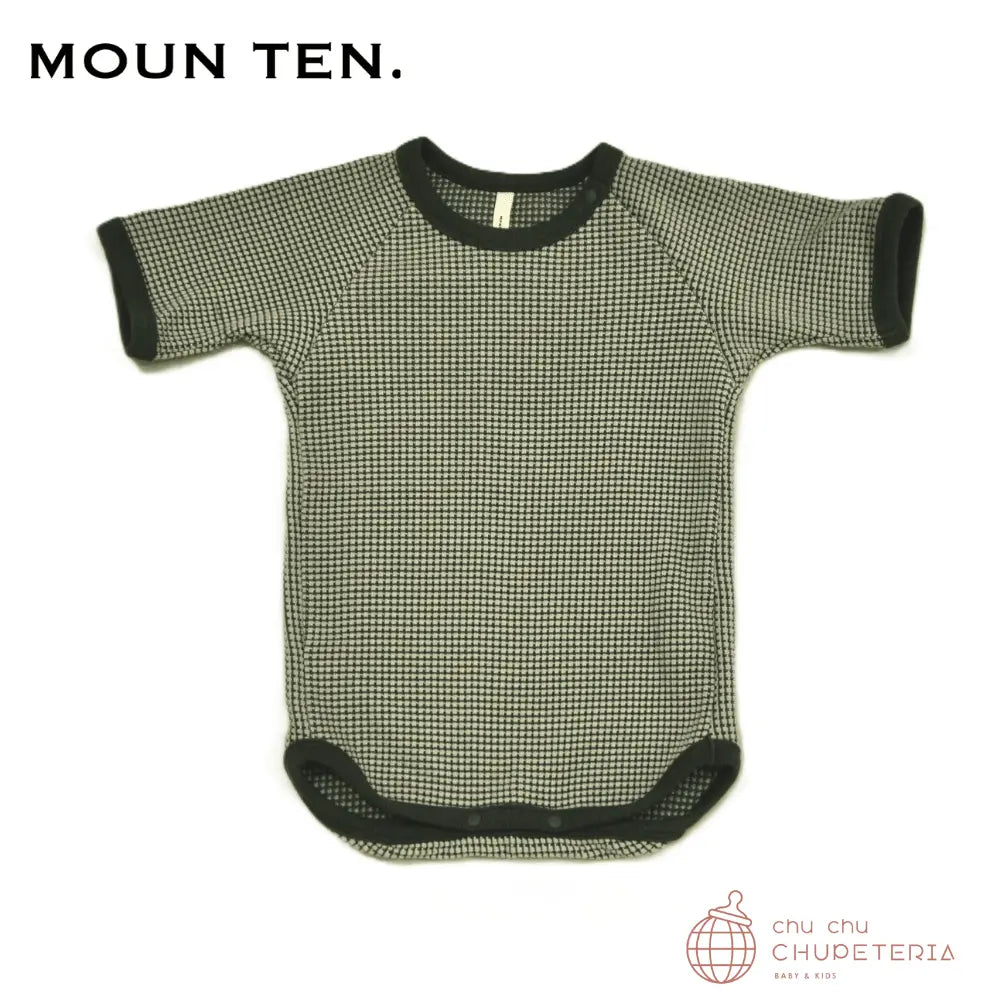 【MOUN TEN.】[Drop 2]BABY : bicolor waffle raglan T - gray x charcoal - (26SS) _1 _ chu chu CHUPETERIA