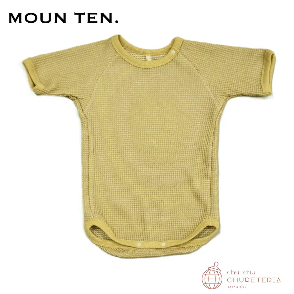【MOUN TEN.】[Drop 2]BABY : bicolor waffle raglan T - honey x ecru - (26SS) _1 _ chu chu CHUPETERIA