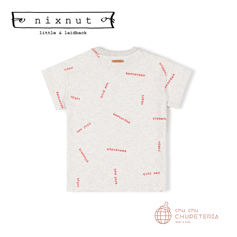 【nixnut】Stamp Tshirt - Grey (26SS) _2 _ chu chu CHUPETERIA