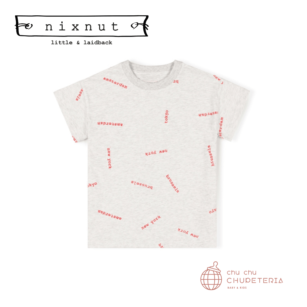 【nixnut】Stamp Tshirt - Grey (26SS) _1 _ chu chu CHUPETERIA