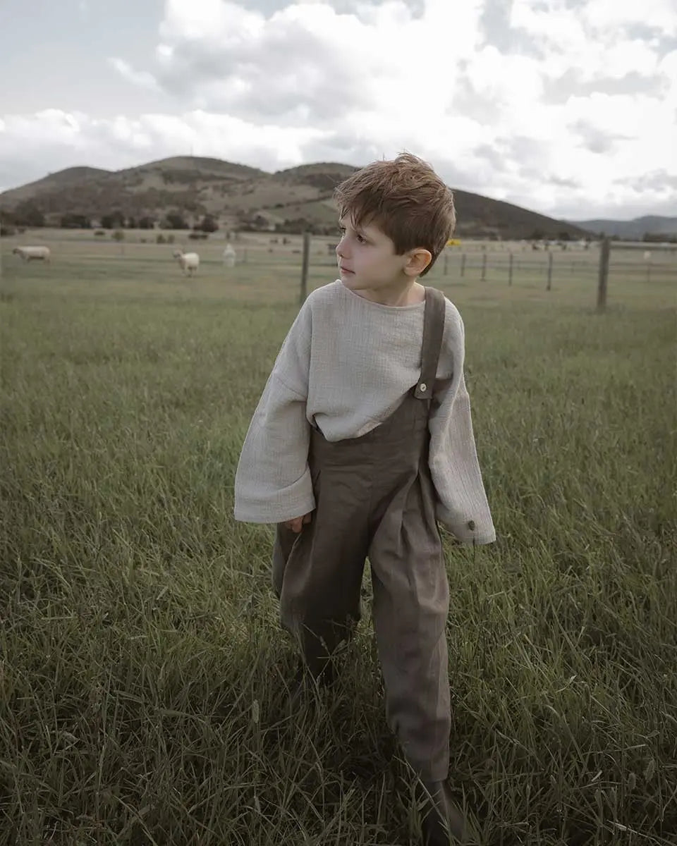 【son and daughter】Ome Linen Jumpsuit _ chu chu CHUPETERIA