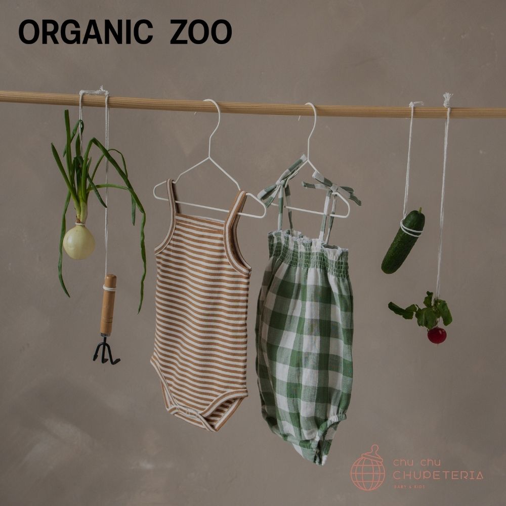 送料無料｠【organic zoo】Dill Gingham Spaghetti Bodysuit - chu chu