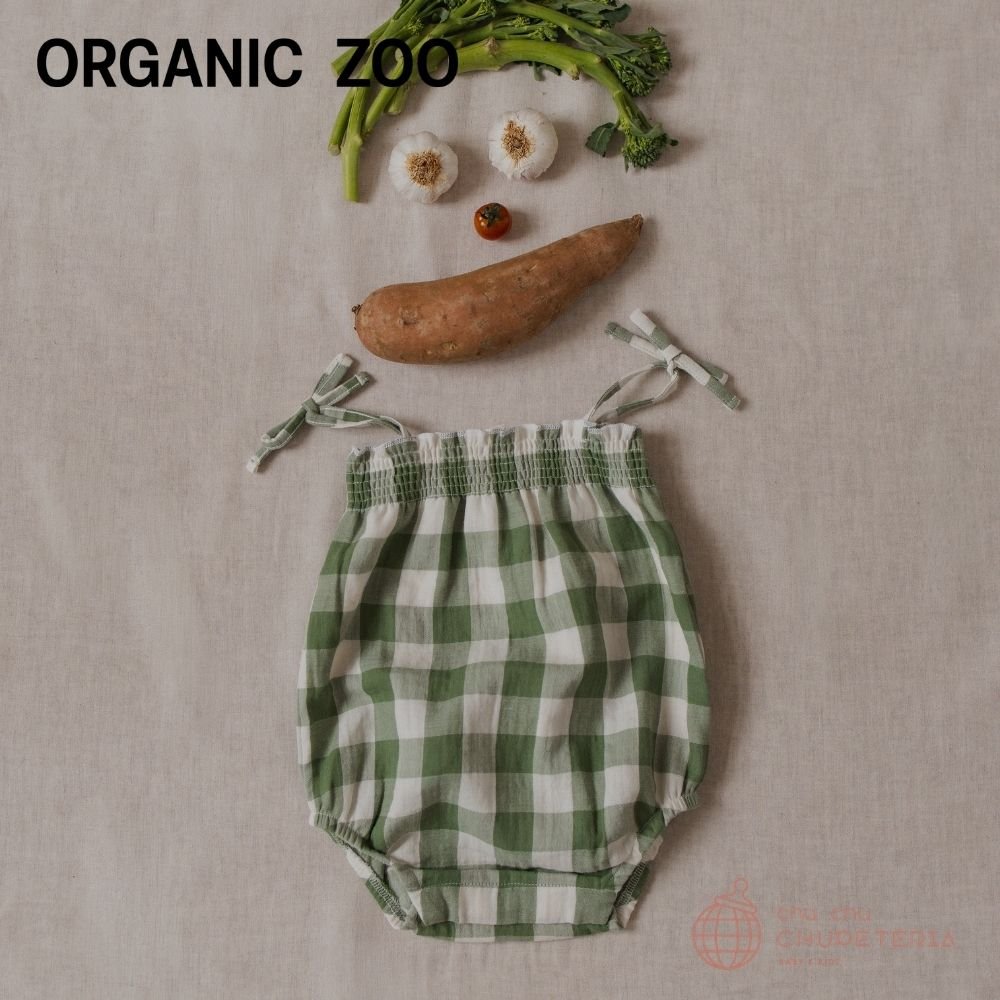 送料無料｠【organic zoo】Dill Gingham Spaghetti Bodysuit - chu chu