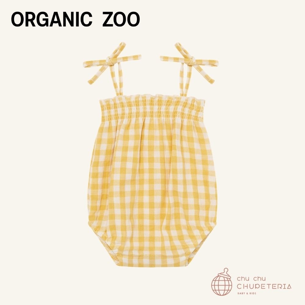 ｟送料無料｠【organic zoo】Honeycomb Gingham Spaghetti Bodysuit _1 _ chu chu CHUPETERIA