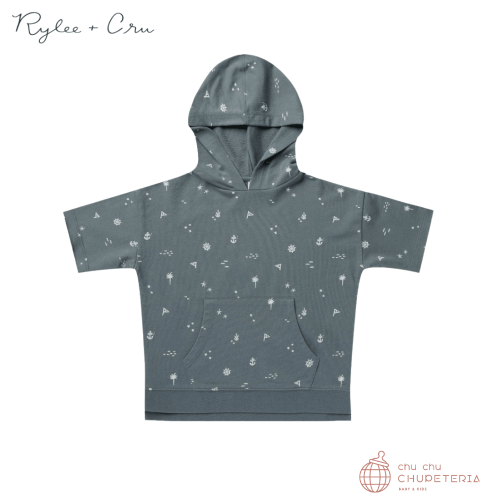 【Rylee & Cru】short sleeve hoodie - nautical _1 _ chu chu CHUPETERIA