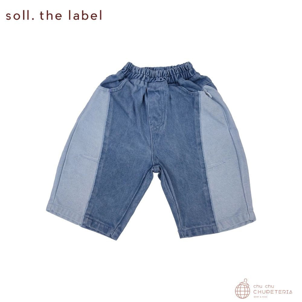 【soll. the label】Kids Two - Tone Denim Pants _1 _ chu chu CHUPETERIA
