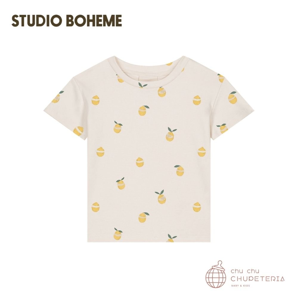 【STUDIO BOHEME】[26SS Drop1] TSHIRT ESSENTIAL - OFF WHITE / LEMON _1 _ chu chu CHUPETERIA