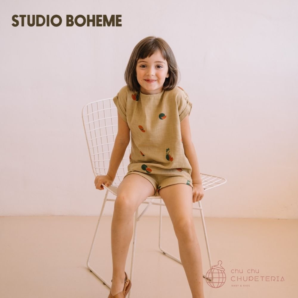 【STUDIO BOHEME】[26SS Drop2] BLOUSE PRASLIN Short sleeves - STARFISH / WATERMELON _2 _ chu chu CHUPETERIA