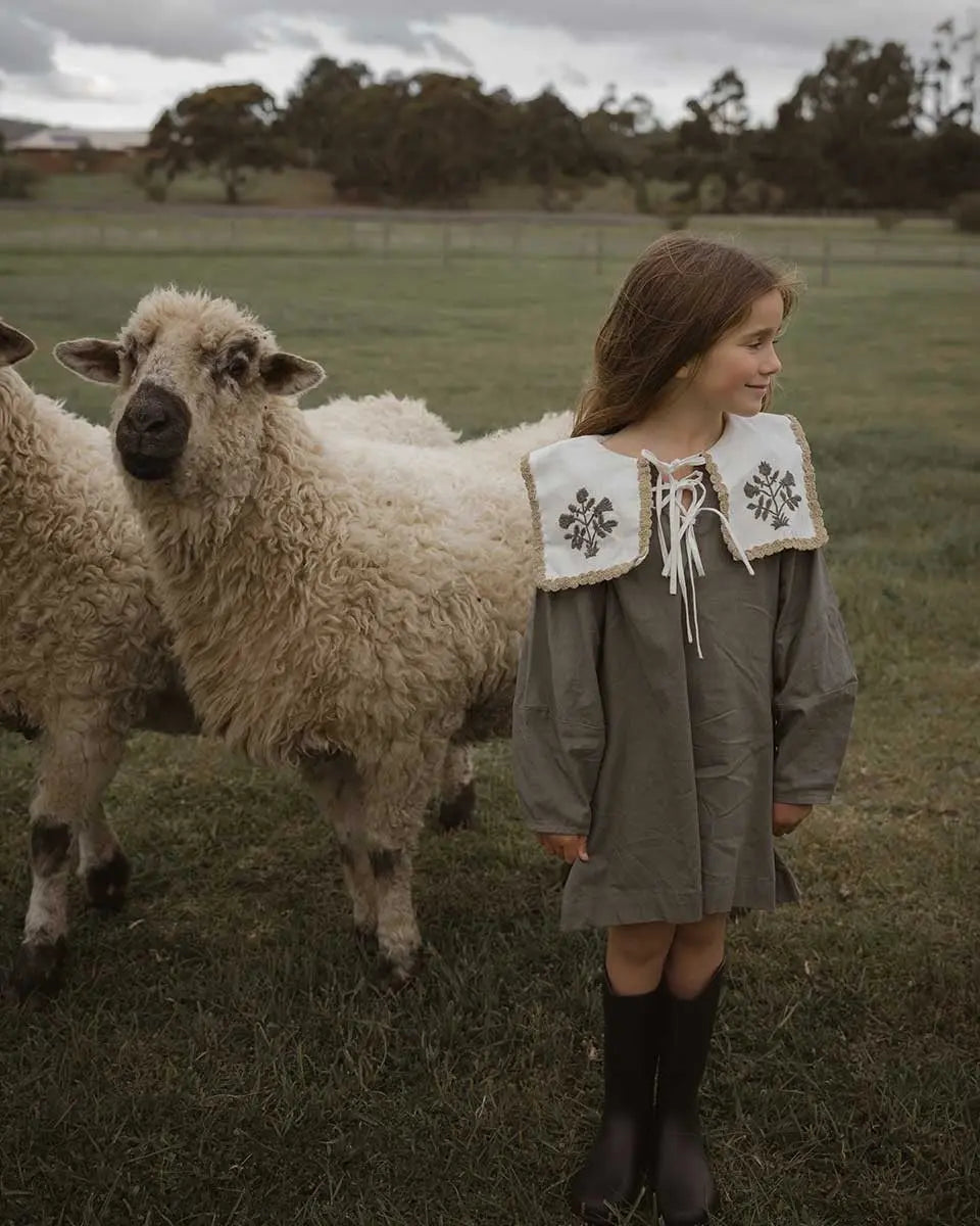 【son and daughter】Talie Embroidery Mini Dress _ chu chu CHUPETERIA