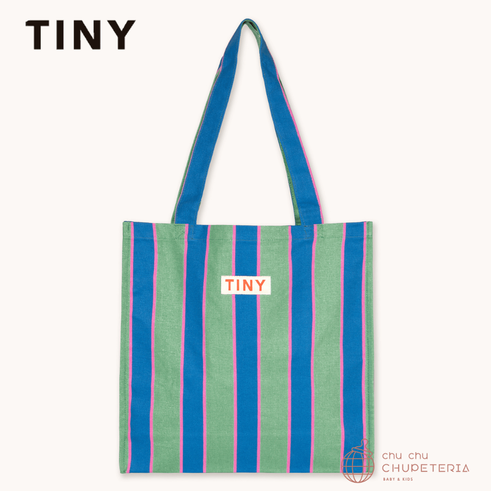 【TINYCOTTONS】[Drop 1] BLUE TINY TOTE BAG washed emerald _1 _ chu chu CHUPETERIA