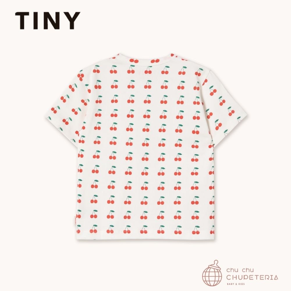 【TINYCOTTONS】[Drop 1] CHERRIES KNITTED TEE off - white (26SS) _2 _ chu chu CHUPETERIA