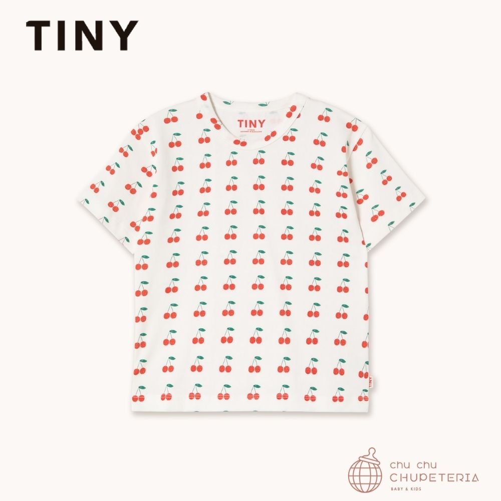 【TINYCOTTONS】[Drop 1] CHERRIES KNITTED TEE off - white (26SS) _1 _ chu chu CHUPETERIA