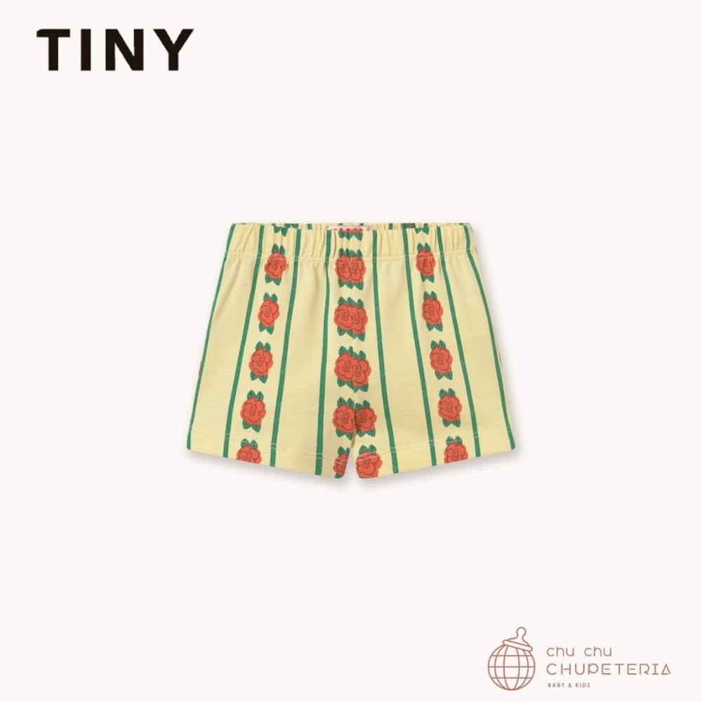 【TINYCOTTONS】[Drop 1] ROSE PATTERN KNITTED BABY SHORT dusty yellow (26SS) _1 _ chu chu CHUPETERIA