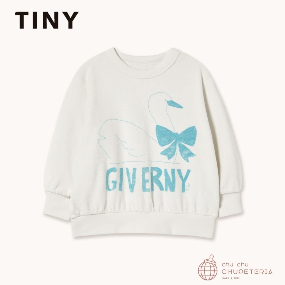 【TINYCOTTONS】[Drop 1] SWAN GRAPHIC SWEATSHIRT off - white (26SS) _1 _ chu chu CHUPETERIA