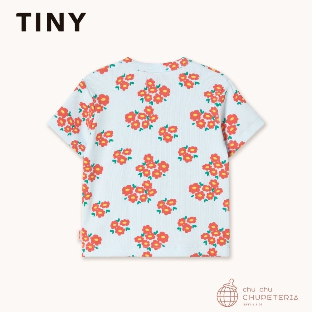 【TINYCOTTONS】[DROP 2] BLOSSOMS RIB TEE ice blue (26SS) _2 _ chu chu CHUPETERIA