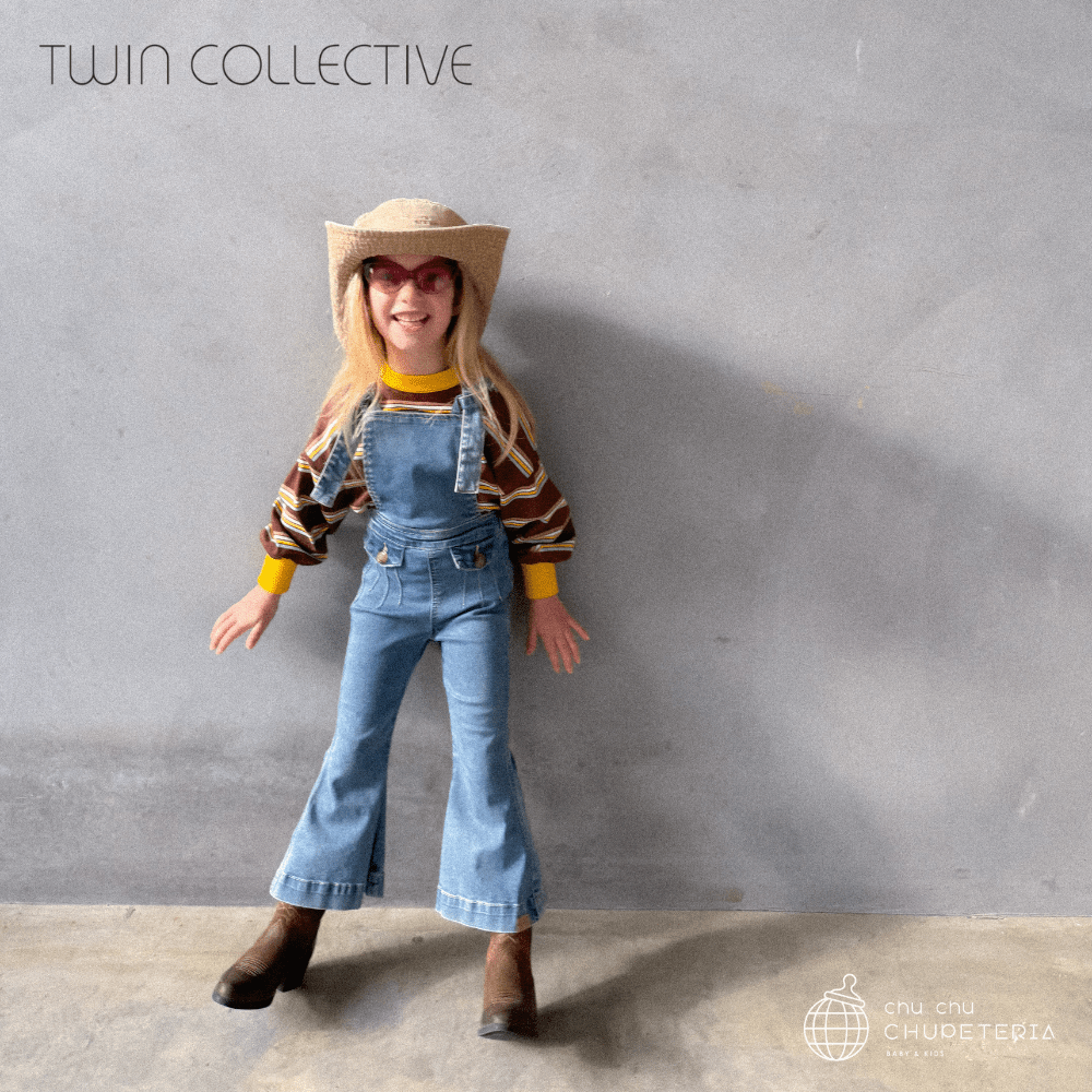 【TWIN COLLECTIVE】FARRAH FLARE OVERALL - SUNRAY BLUE (26SS) _2 _ chu chu CHUPETERIA