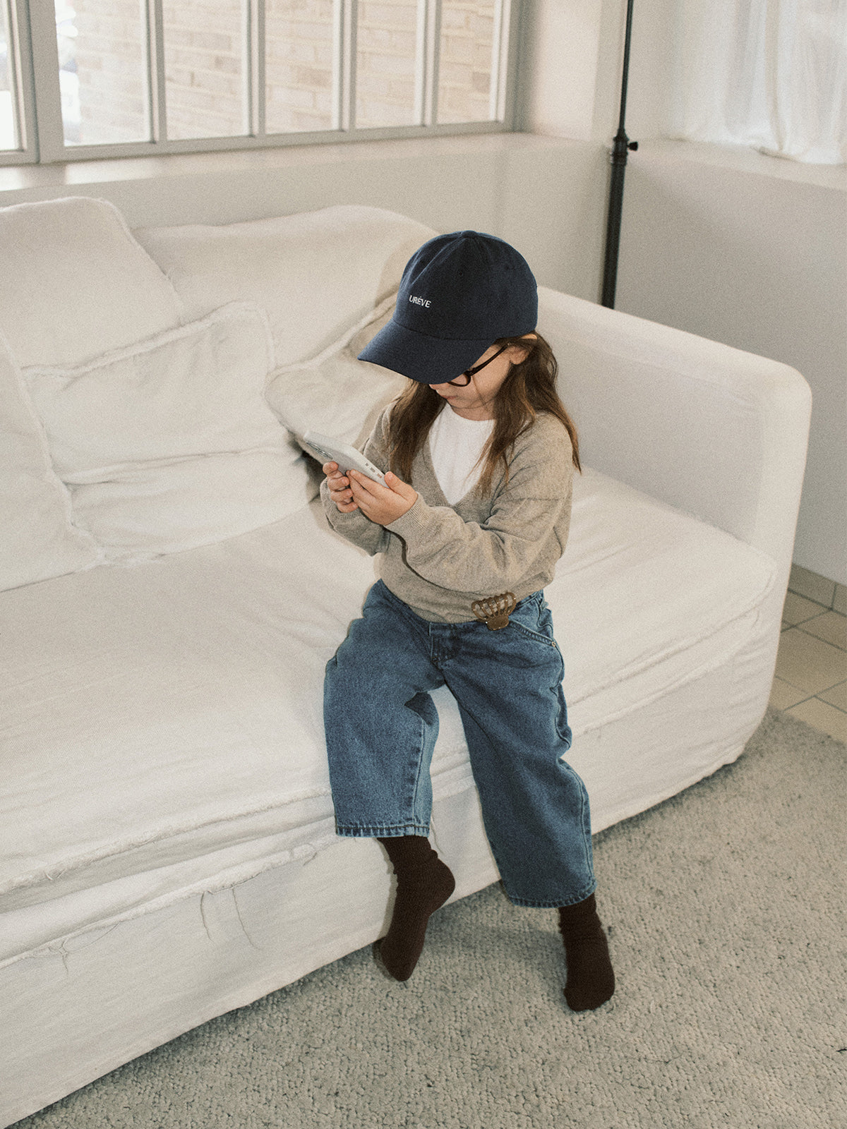 【UREVE】 Vintage washed denim 着用イメージ