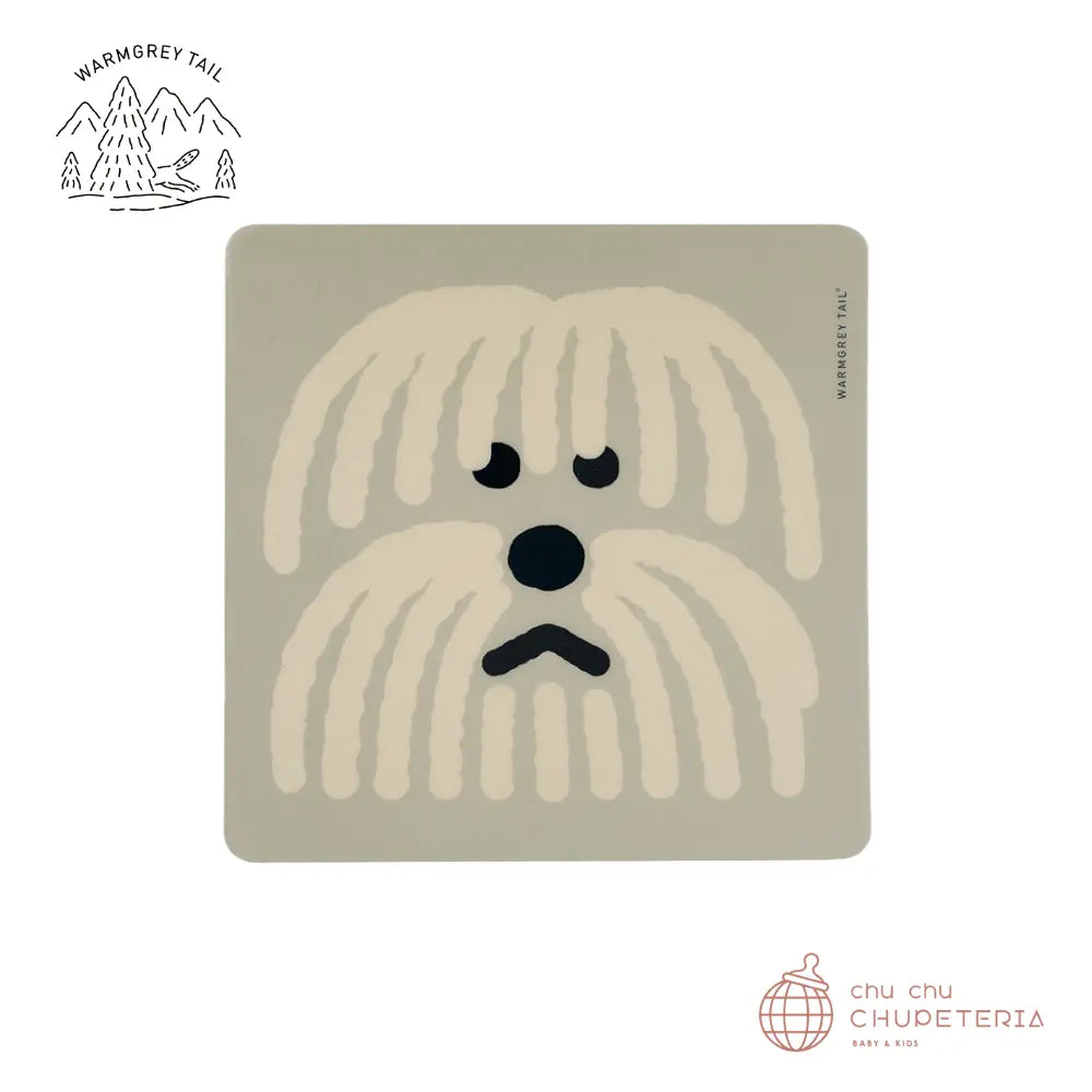《送料無料》【WARMGREY TAIL】 Fluffy Dog Mouse Pad - BEIGE _1 _ chu chu CHUPETERIA